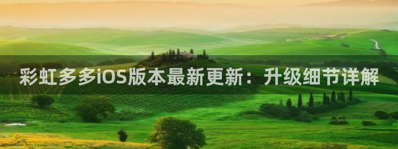 bb电子开户平台官网：彩虹多多iOS版本最新更新：升级细节详解